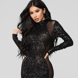 Stunning mesh sequins dress